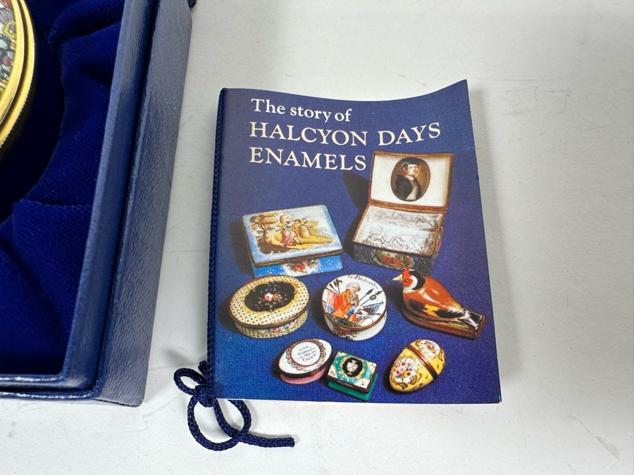 Halcyon Days Enamel Box With Quails Original Box 2.5W X 1.25H [Photo 5]