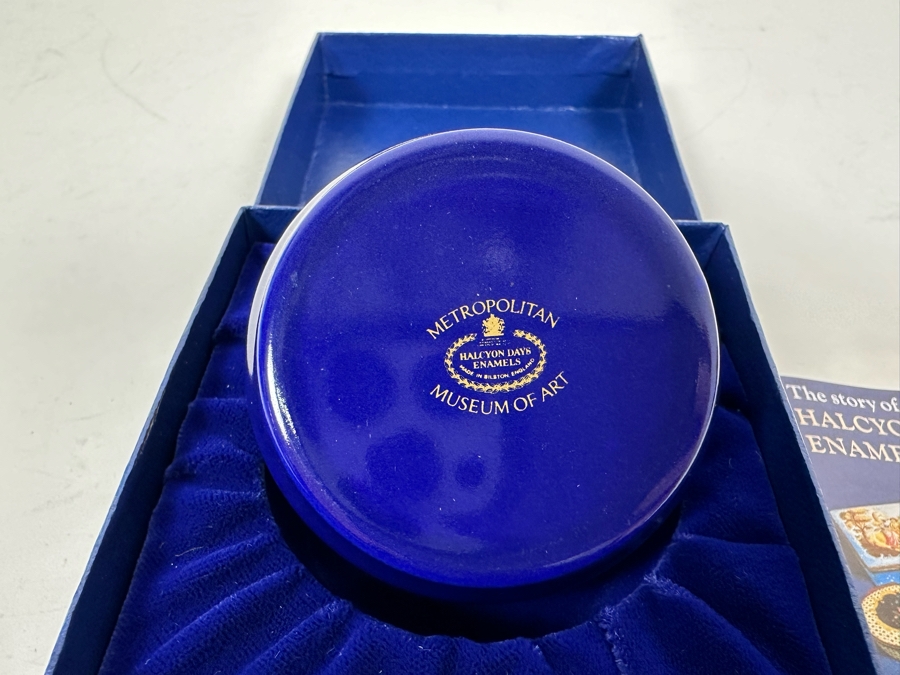 Halcyon Days Enamel Box With Quails Original Box 2.5W X 1.25H [Photo 4]