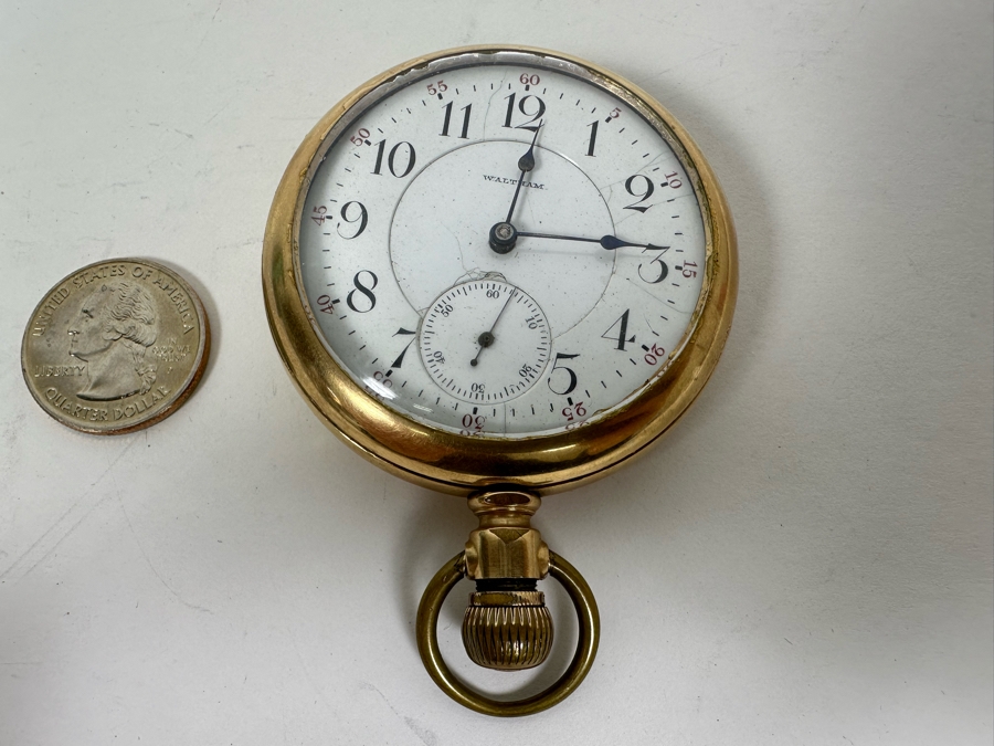 Antique Vanguard Waltham Mass Pocket Watch With 21 Ruby Jewels Not Working - Needs Servicing [Photo 3]