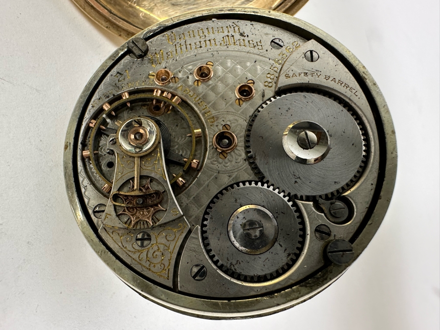Antique Vanguard Waltham Mass Pocket Watch With 21 Ruby Jewels Not Working - Needs Servicing [Photo 2]
