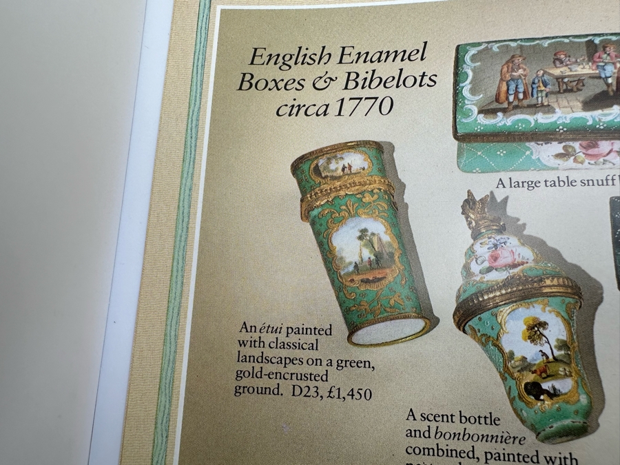 Antique South Staffordshire Enamel Etui Of Tapering Form Painted With Classical Landscapes Circa 1770 4'L Sold In 1983 In London Via Halcyon Days Antiques For 4,830 Pounds In Today's Pounds [Photo 26]