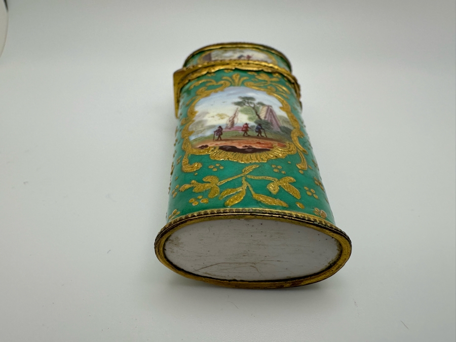 Antique South Staffordshire Enamel Etui Of Tapering Form Painted With Classical Landscapes Circa 1770 4'L Sold In 1983 In London Via Halcyon Days Antiques For 4,830 Pounds In Today's Pounds [Photo 7]
