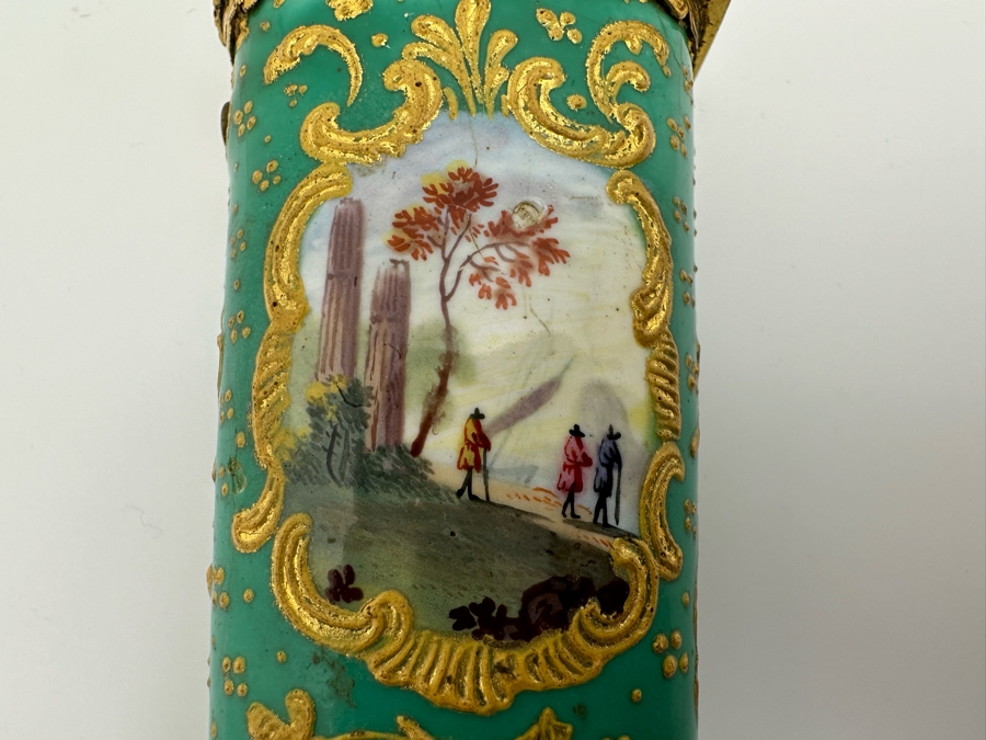 Antique South Staffordshire Enamel Etui Of Tapering Form Painted With Classical Landscapes Circa 1770 4'L Sold In 1983 In London Via Halcyon Days Antiques For 4,830 Pounds In Today's Pounds [Photo 9]