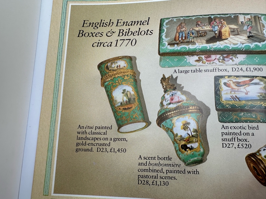 Antique South Staffordshire Enamel Etui Of Tapering Form Painted With Classical Landscapes Circa 1770 4'L Sold In 1983 In London Via Halcyon Days Antiques For 4,830 Pounds In Today's Pounds [Photo 25]