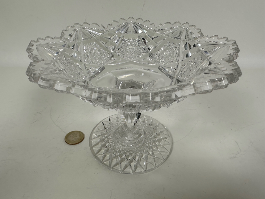 Vintage Cut Crystal Footed Dish 7W X 5H [Photo 5]