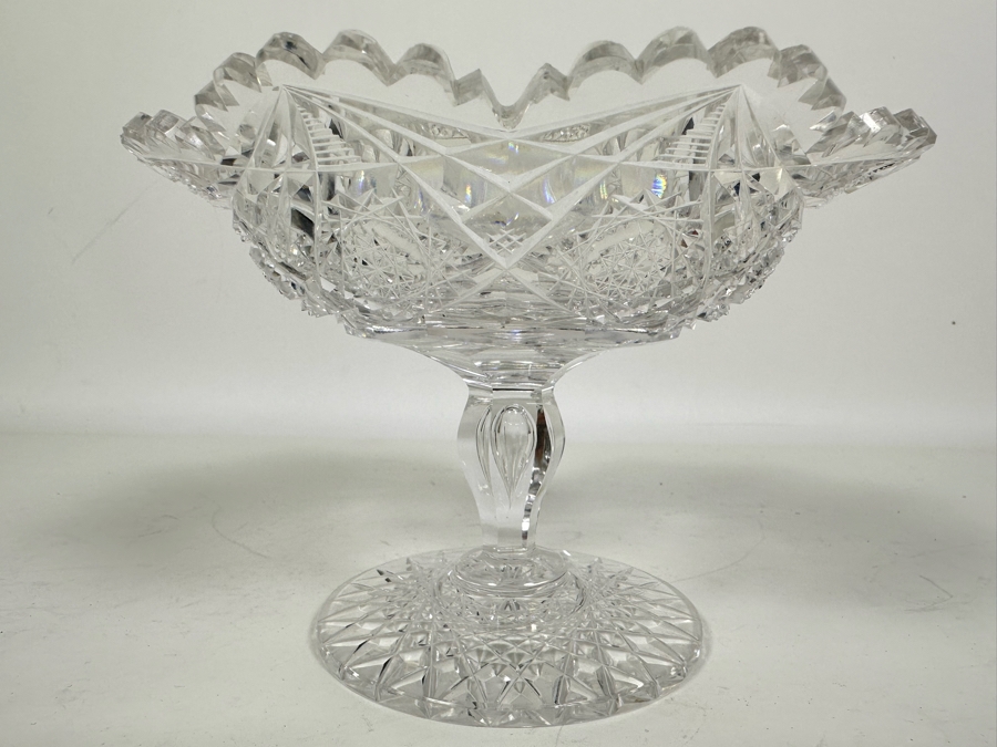 Vintage Cut Crystal Footed Dish 7W X 5H [Photo 11]