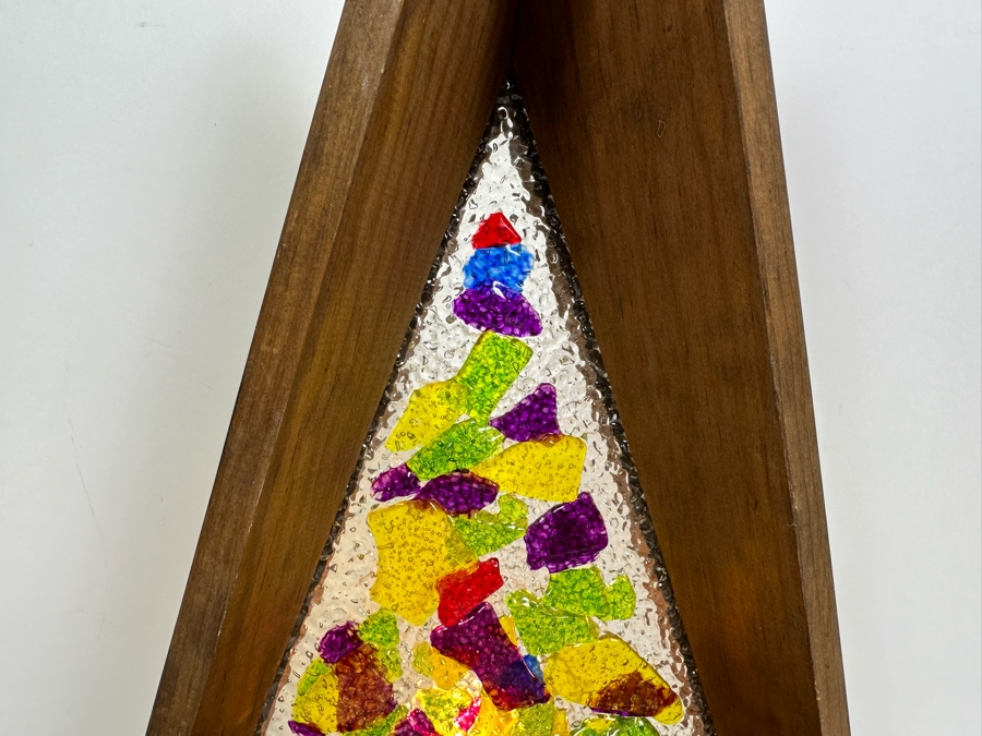 Stained Glass Wooden Sculpture Light 12W X 6D X 18H [Photo 3]