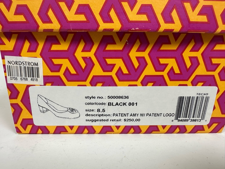 Tory Burch Patent Leather Amy Shoes With Patent Logo Size 8.5 With Box  [Photo 5]