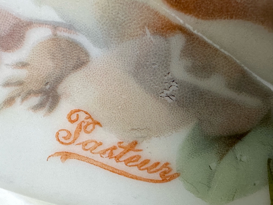 Hand Painted Pitcher With Roses Signed Pasteur 7.5H [Photo 6]