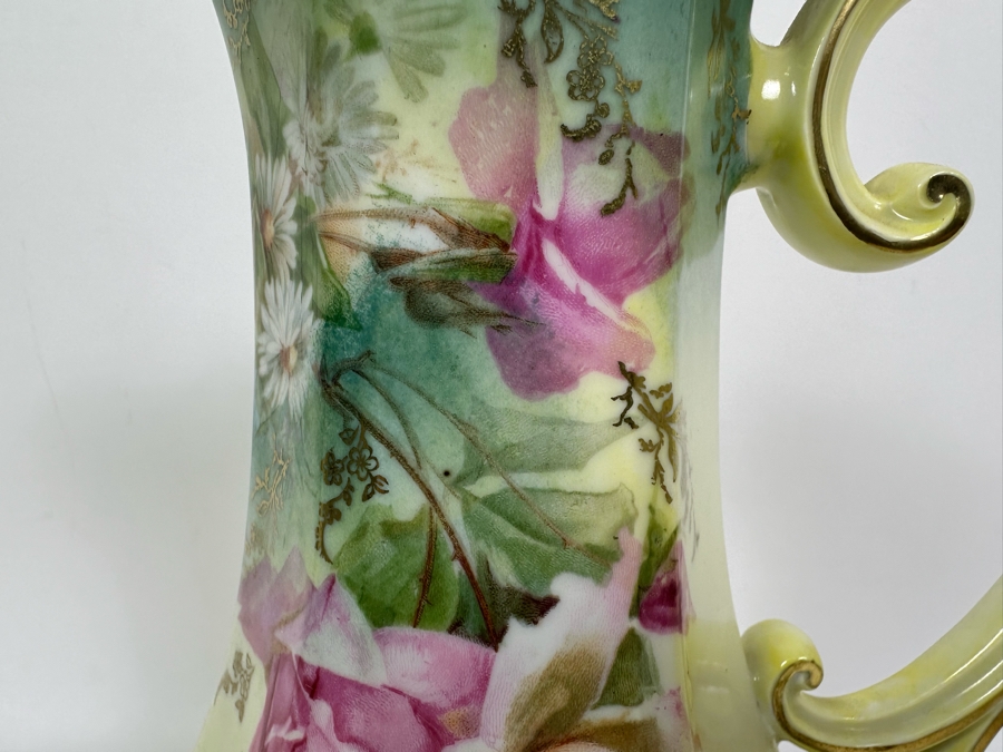 R.S. Prussia Hand Painted Chocolate Pot 11.5H [Photo 3]