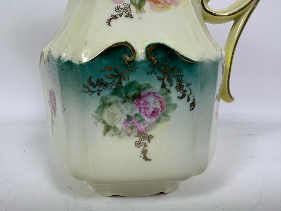 R.S. Prussia Hand Painted Chocolate Pot 11.5H [Photo 5]