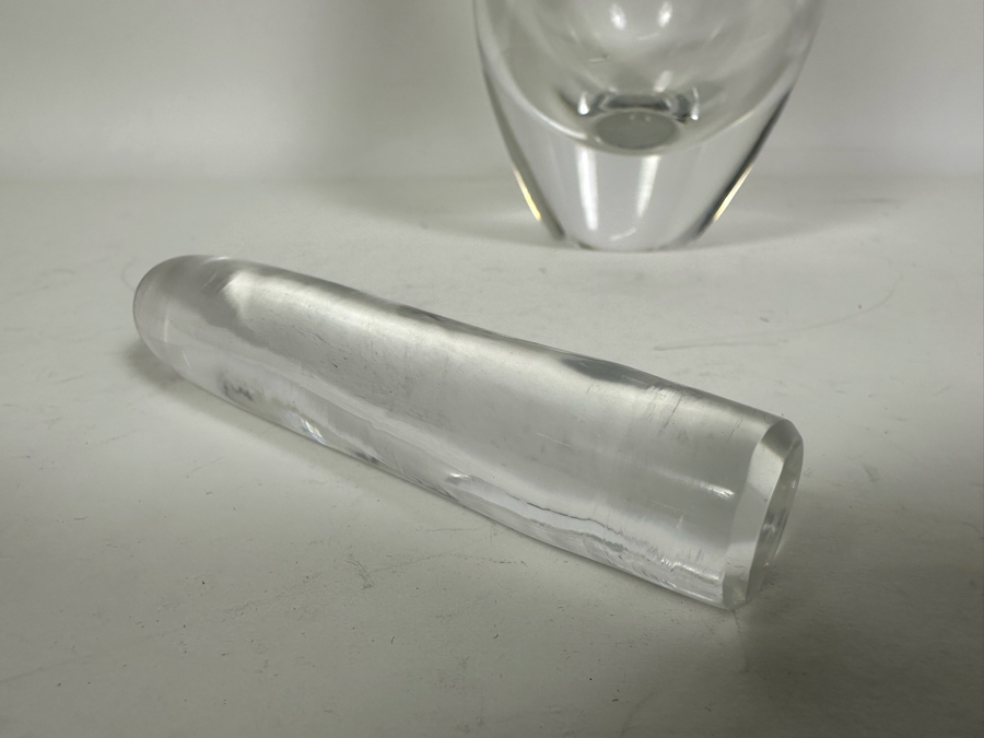 Vintage Orrefors Swedish Crystal Modernist Decanter With Stopper 15H [Photo 2]