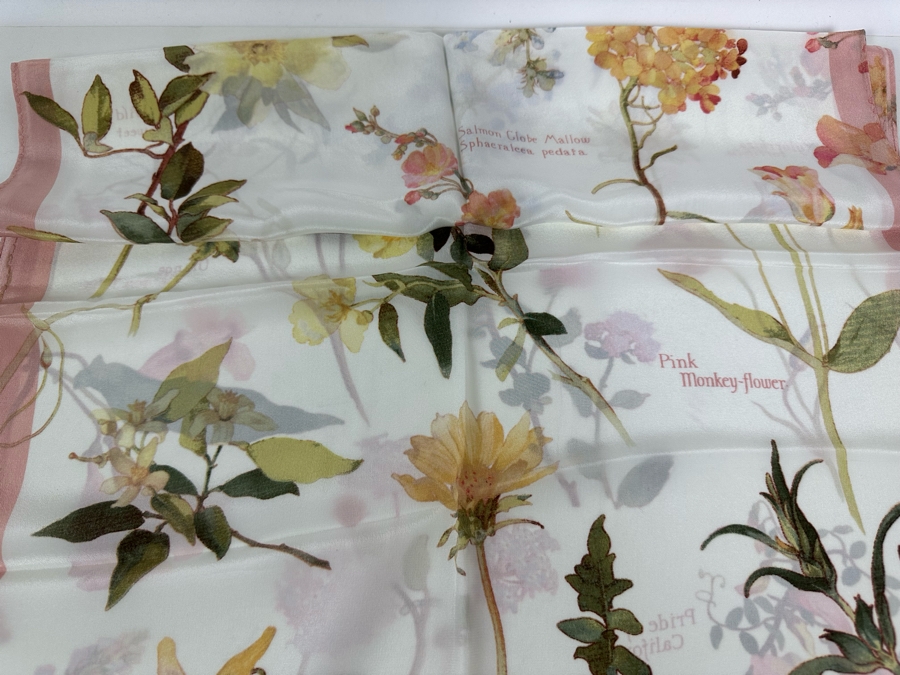New 100% Silk Scarf From The Metropolitan Museum Of Art Margaret Neilson Armstrong American Botanicals Oblong Scarf [Photo 5]