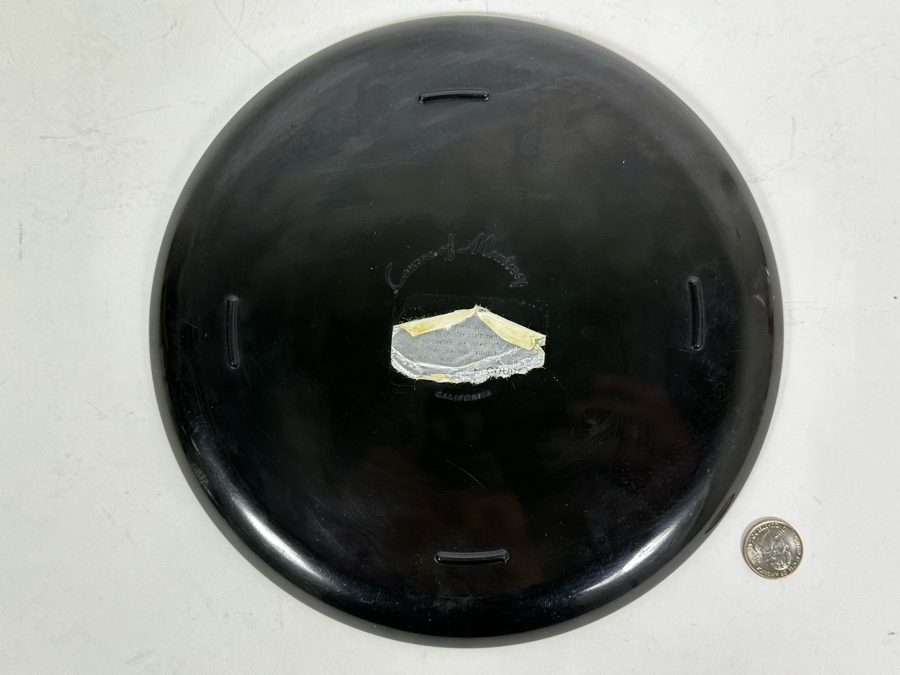 Couroc Of Monterey California Inlaid Roadrunner Tray 10.5R [Photo 4]