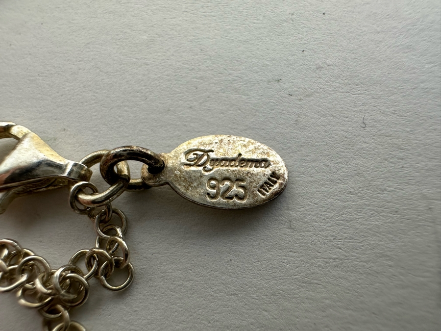 Modernist Sterling Silver Pendant With Sterling Silver 18' Necklace By Dyadema Italy 6.5g [Photo 4]
