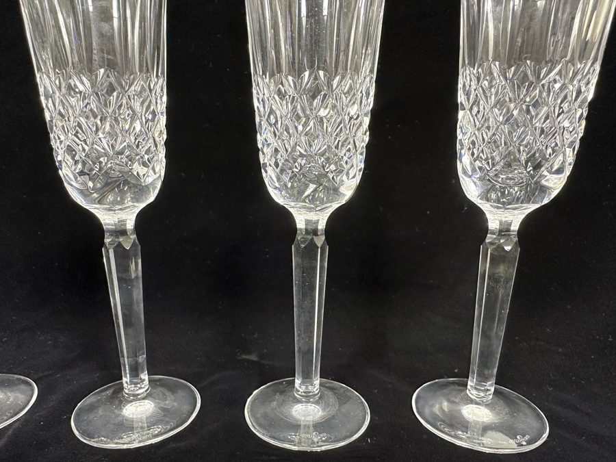 Waterford Crystal Fluted Champagne Kelsey, Set Of Four Stemware Glasses 8.75H [Photo 6]