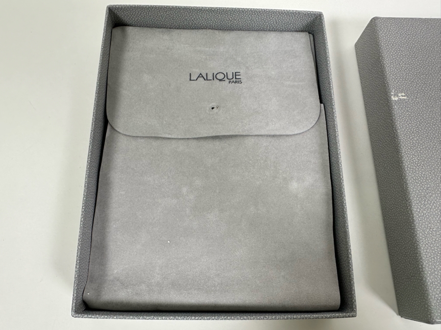 Lalique Muguet Sterling Silver Gilt 3 Strand Crystal Lilly Of The Valley Choker Necklace With Original Box [Photo 7]