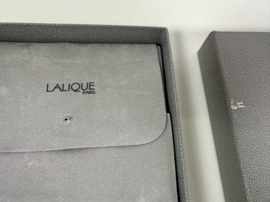 Lalique Muguet Sterling Silver Gilt 3 Strand Crystal Lilly Of The Valley Choker Necklace With Original Box [Photo 8]