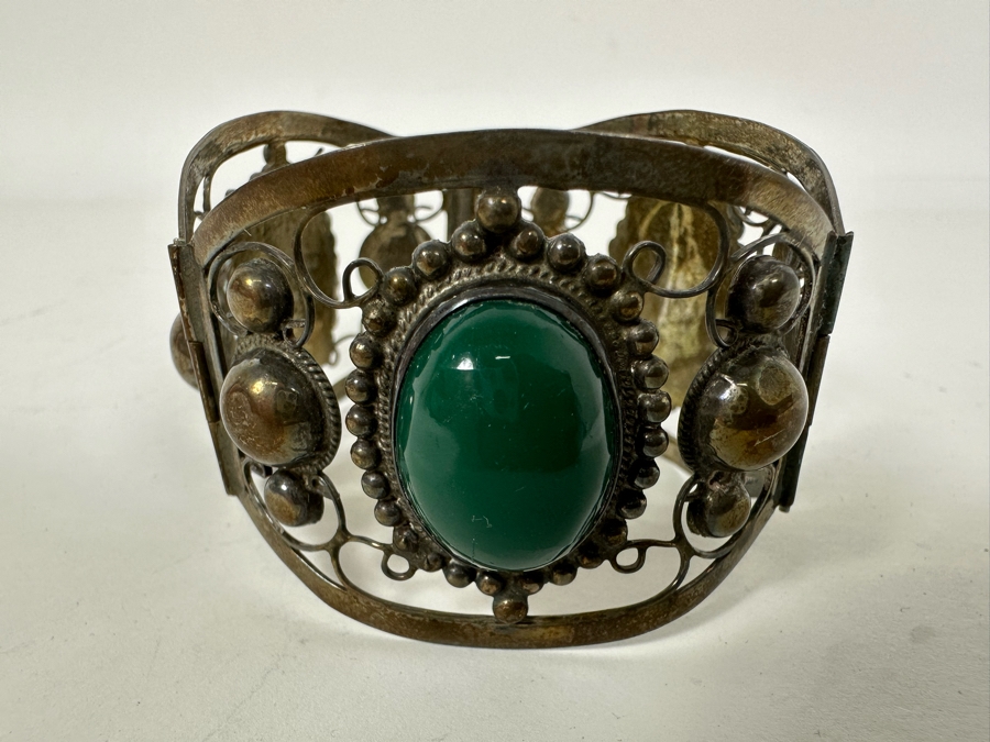 Sterling Silver Mexican Bracelet 2.5W 41.5g [Photo 2]