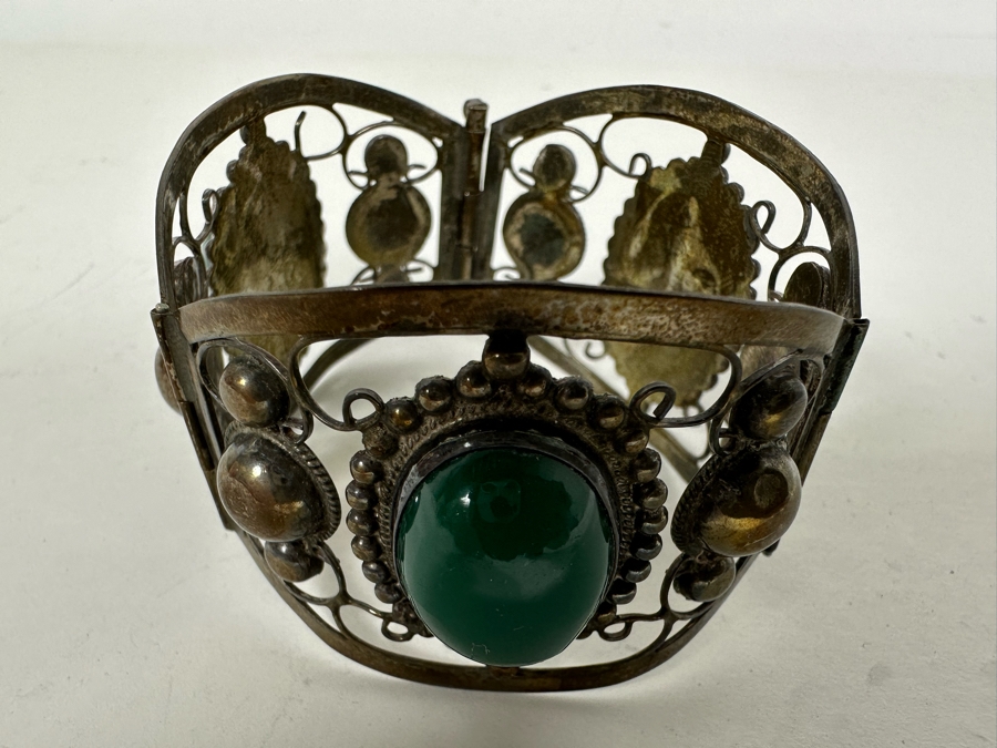 Sterling Silver Mexican Bracelet 2.5W 41.5g [Photo 4]