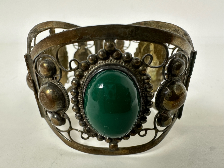 Sterling Silver Mexican Bracelet 2.5W 41.5g [Photo 3]