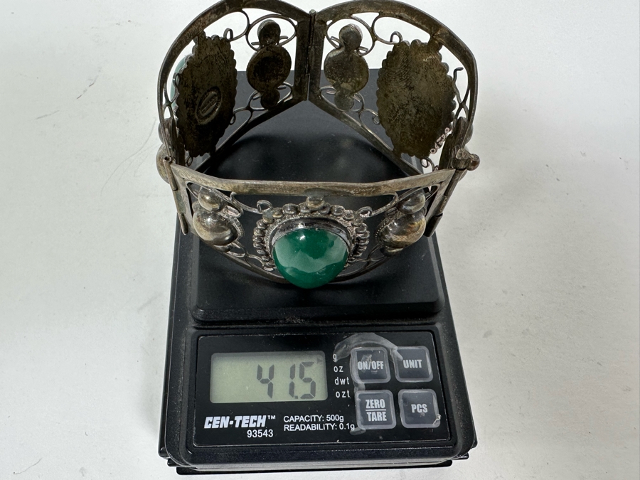 Sterling Silver Mexican Bracelet 2.5W 41.5g [Photo 11]