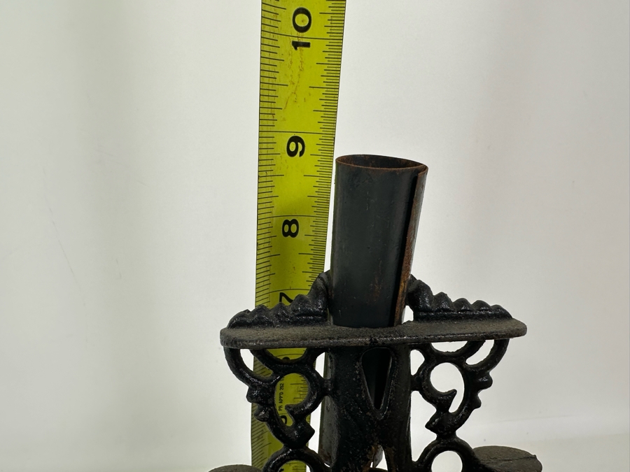 Antique American Miniature Cast Iron Stove With Accessories 9.5W X 5D X 9H