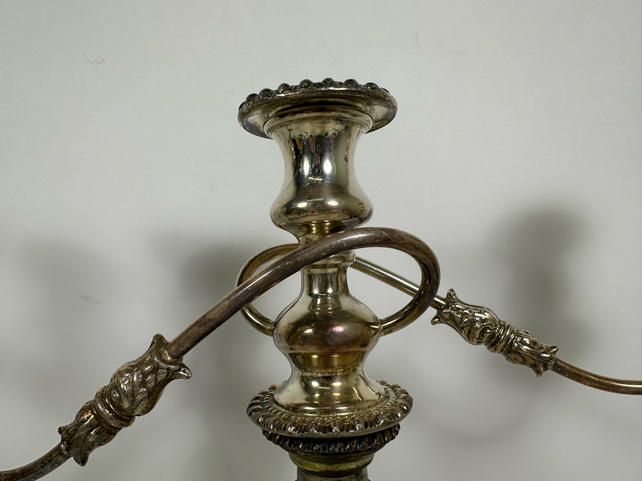 Just Added - Pair Of Silverplate Candelabras 17W X 17.5H [Photo 5]