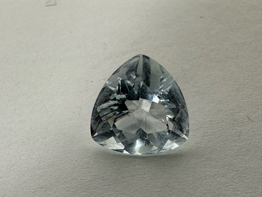 3ct Aquamarine Loose Stone 1.57-1.58RI D61 Refractive Estimate $600 [Photo 4]