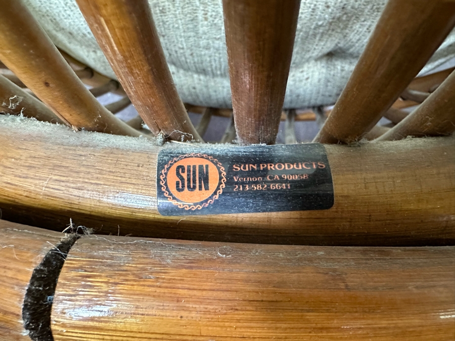 JUST ADDED - Vintage Rattan Swivel Chairs By Sun Products 31W X 35D X 38H, A Pair [Photo 9]