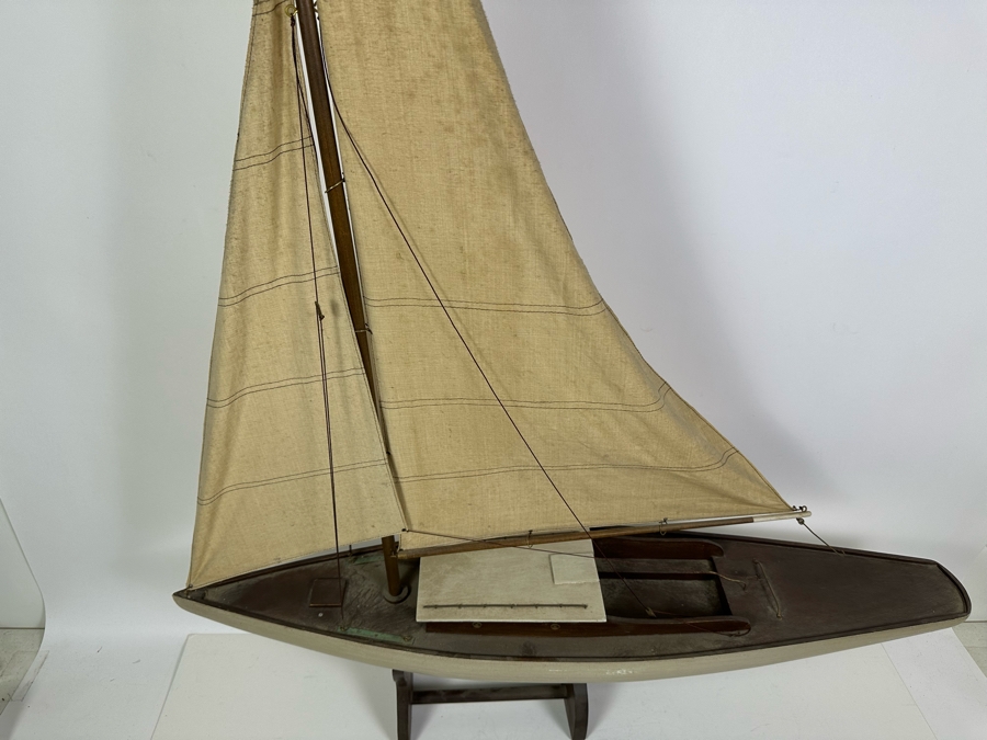 JUST ADDED - Large Wooden Sailing Ship Model 36W X 8D X 46H [Photo 5]