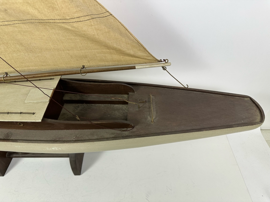 JUST ADDED - Large Wooden Sailing Ship Model 36W X 8D X 46H [Photo 4]