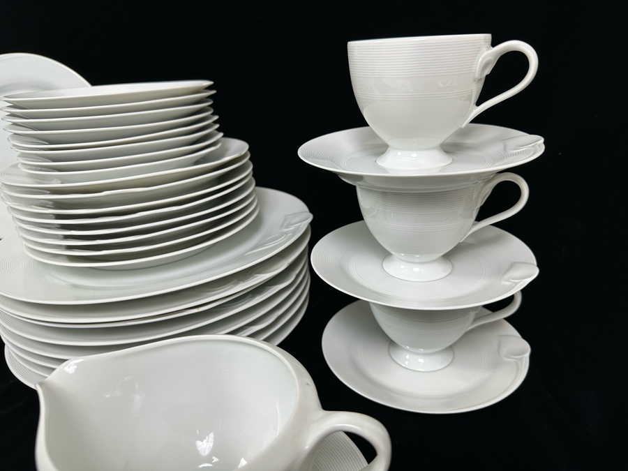 Hutschenreuther Germany Fleuron Chloe Paris Decor Rotonde White China Service - See Photos [Photo 10]