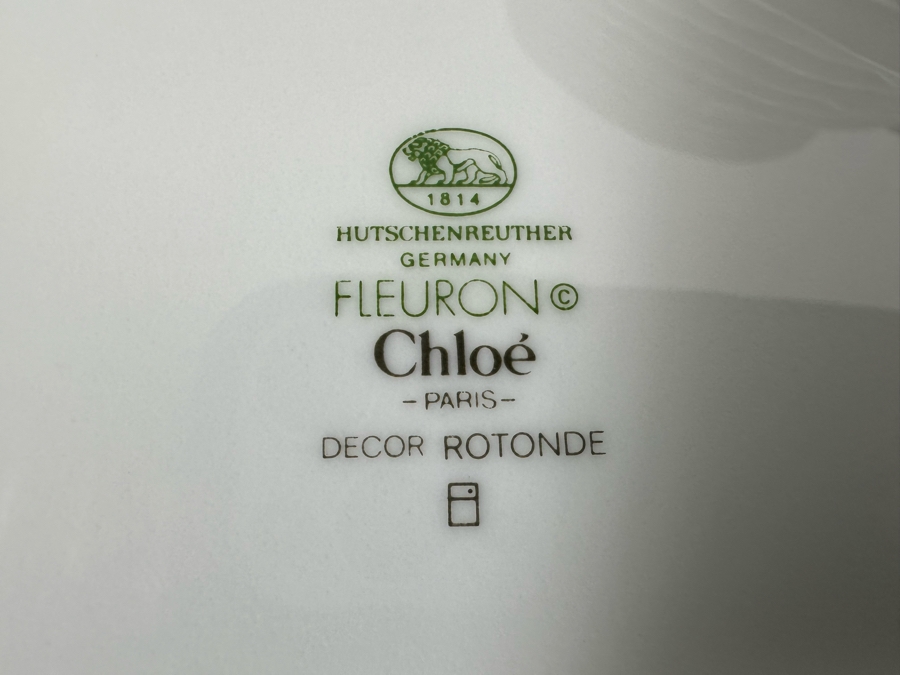Hutschenreuther Germany Fleuron Chloe Paris Decor Rotonde White China Service - See Photos [Photo 12]
