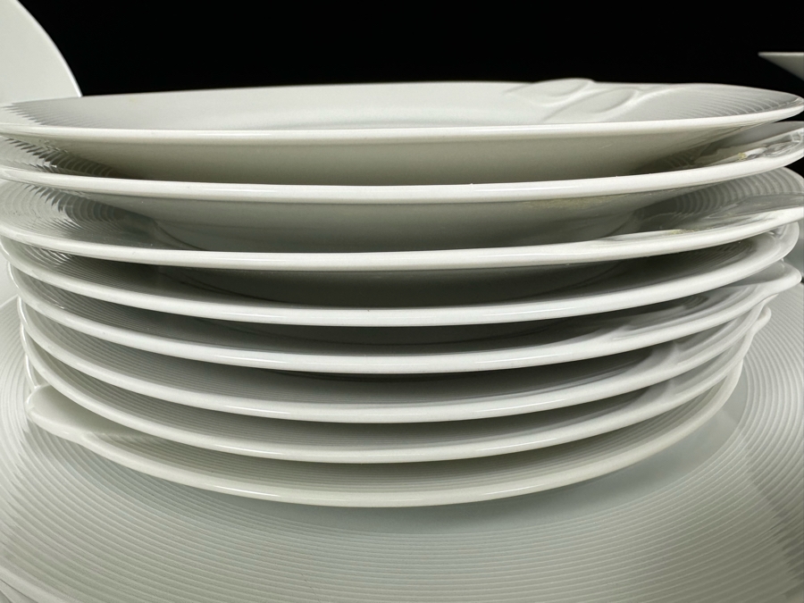 Hutschenreuther Germany Fleuron Chloe Paris Decor Rotonde White China Service - See Photos [Photo 20]