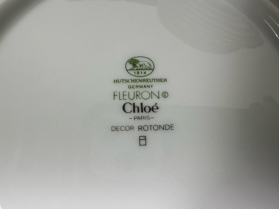 Hutschenreuther Germany Fleuron Chloe Paris Decor Rotonde White China Service - See Photos [Photo 11]