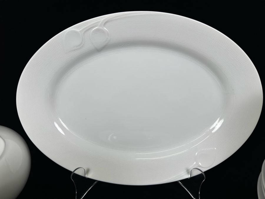 Hutschenreuther Germany Fleuron Chloe Paris Decor Rotonde White China Service - See Photos [Photo 4]