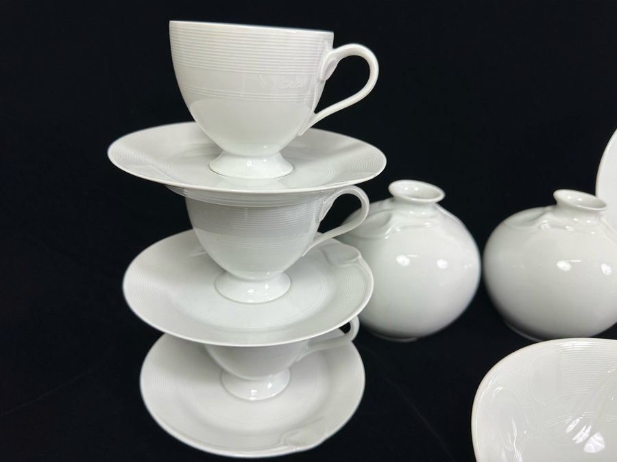 Hutschenreuther Germany Fleuron Chloe Paris Decor Rotonde White China Service - See Photos [Photo 6]