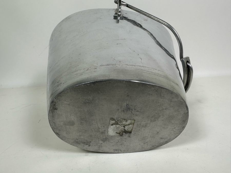 Pottery Barn Aluminum Bucket With Handle Plant Holder Or Ice Bucket 12W X 10D X 10H [Photo 4]