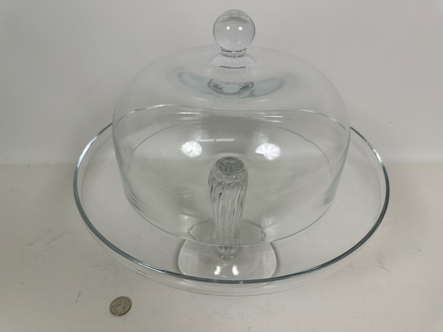 Crystal Footed Cake Stand With Cover 12.5W [Photo 2]