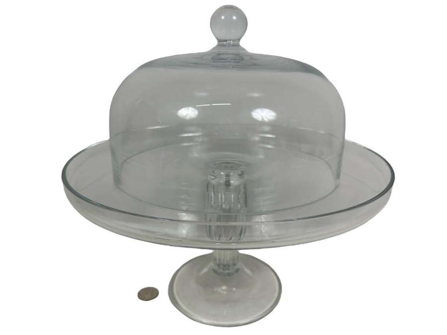 Crystal Footed Cake Stand With Cover 12.5W