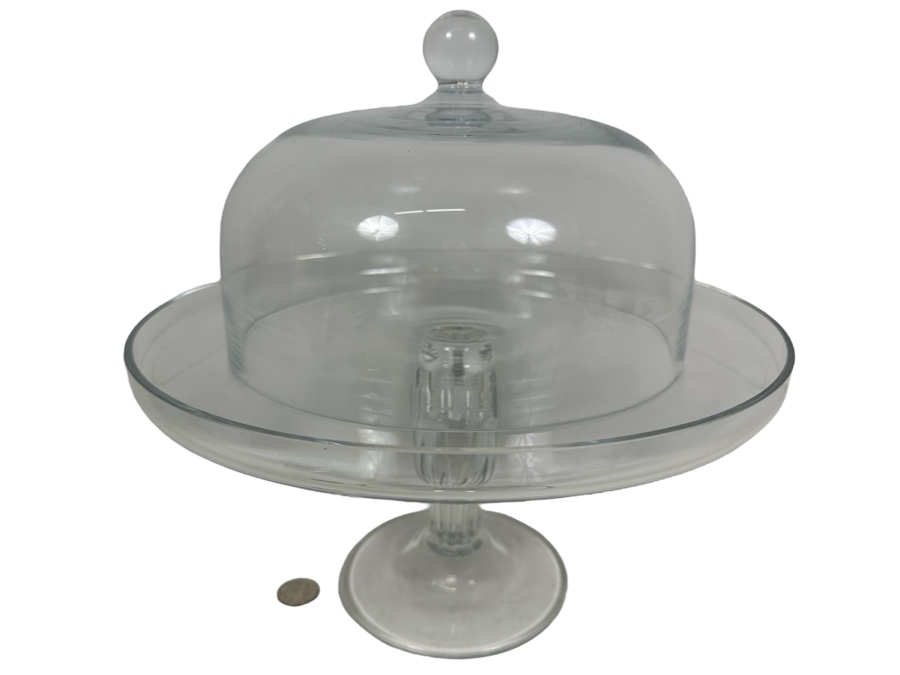 Crystal Footed Cake Stand With Cover 12.5W [Photo 1]
