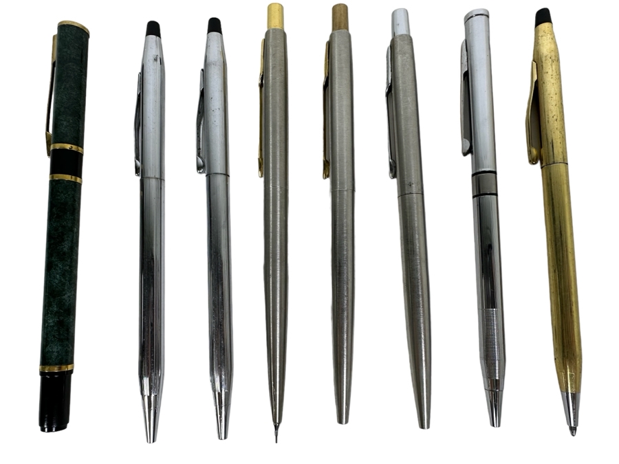 Collection Of Ballpoint Pens And Mechanical Pencil By Cross, Parker, Zippo And Waterman [Photo 1]