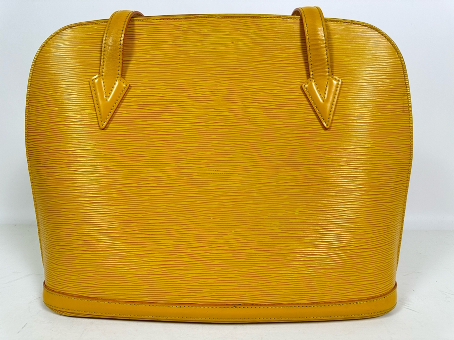 Louis Vuitton Epi Yellow Leather Lussac Shoulder Handbag 15W X 12H [Photo 2]