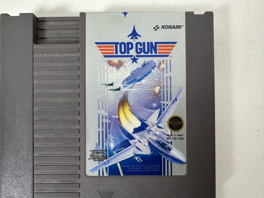 1985 Nintendo Zapper Gun Control, Nintendo Game Controller And Nintendo Konami Top Gun Game Cartridge [Photo 3]
