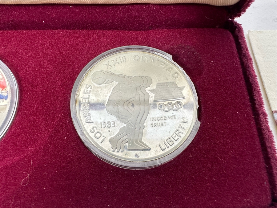 Pair Of United States 1984 Olympic Silver (.900) Proof Coins [Photo 4]