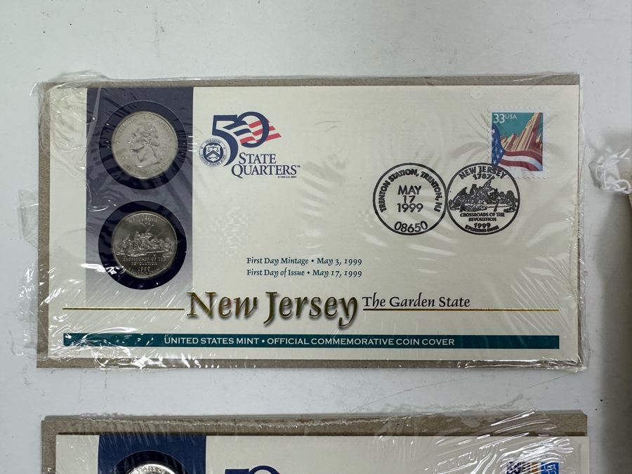 Mixed Quarters Bag $25 1999-2000 From The U.S. Mint And Four First Day Covers State Quarters From New Jersey, Delaware, Pennsylvania & Georgia [Photo 4]