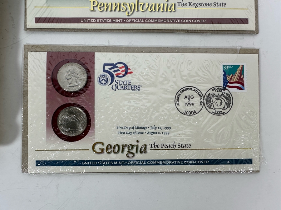 Mixed Quarters Bag $25 1999-2000 From The U.S. Mint And Four First Day Covers State Quarters From New Jersey, Delaware, Pennsylvania & Georgia [Photo 7]