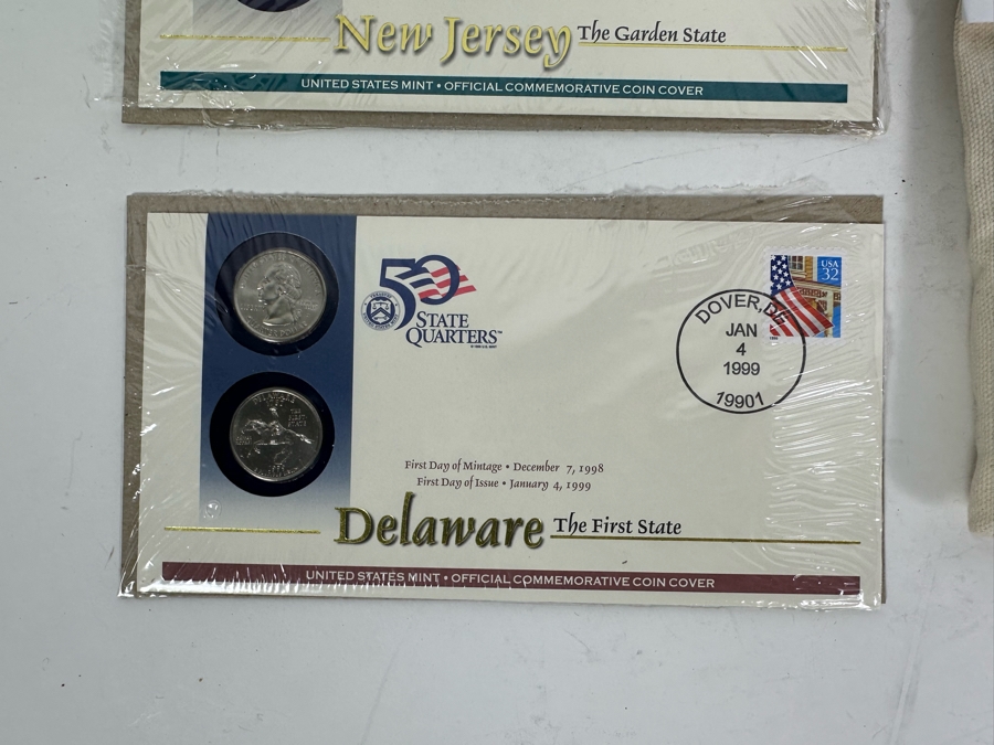 Mixed Quarters Bag $25 1999-2000 From The U.S. Mint And Four First Day Covers State Quarters From New Jersey, Delaware, Pennsylvania & Georgia [Photo 6]