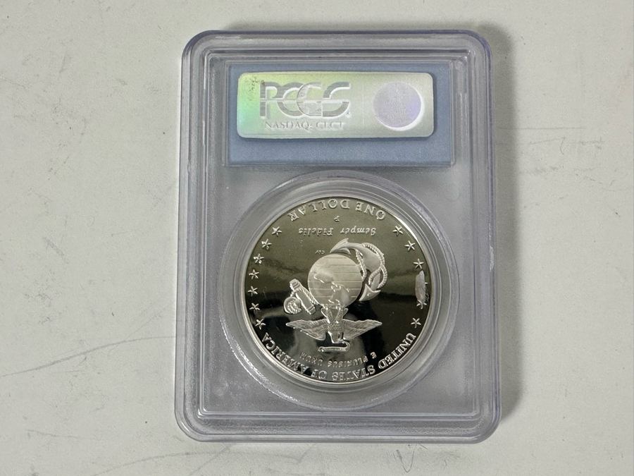 Graded Coin PCGS PR69DCAM Marine Corps 2005 Silver Dollar Commemorative Coin [Photo 6]